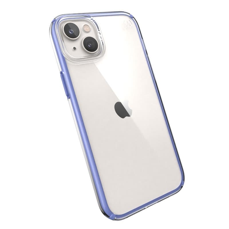 Speck Presidio Perfect-Clear con Impact Geometry - Custodia per iPhone 15 Plus / 14 Plus con rivestimento MICROBAN (trasparente - 7