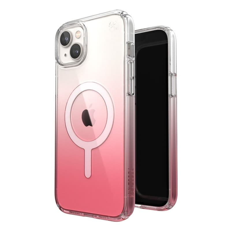 Speck Presidio Perfect-Clear + Ombre + MagSafe - Custodia per iPhone 15 Plus / 14 Plus con rivestimento MICROBAN (Trasparente / - 11