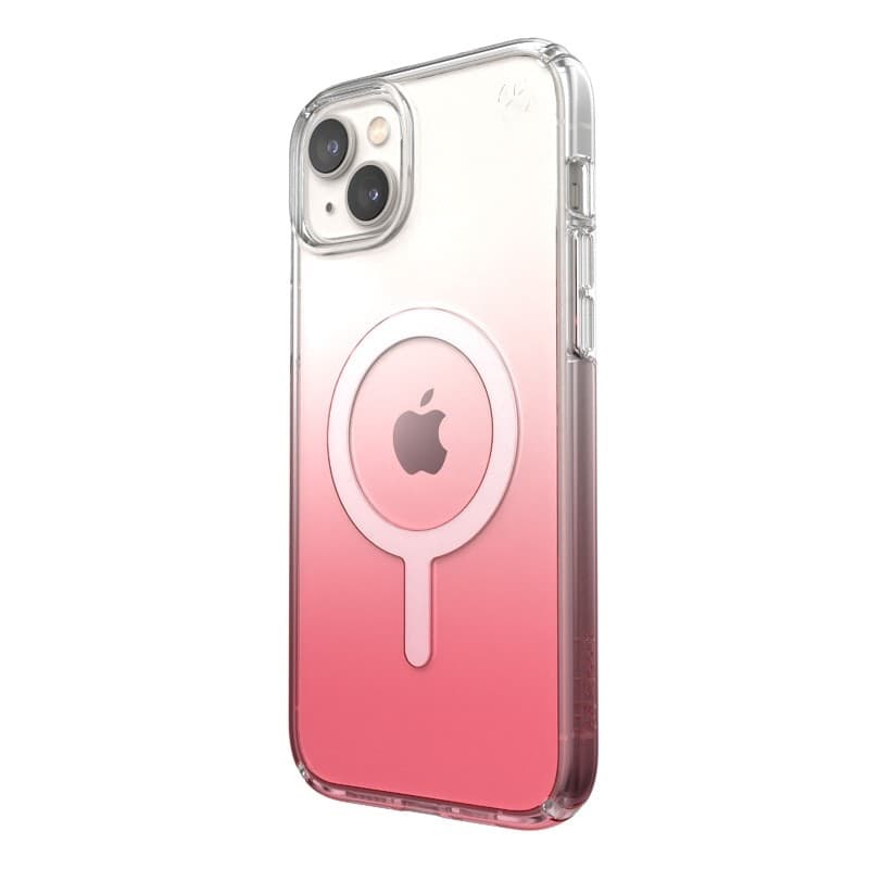 Speck Presidio Perfect-Clear + Ombre + MagSafe - Custodia per iPhone 15 Plus / 14 Plus con rivestimento MICROBAN (Trasparente / - 14