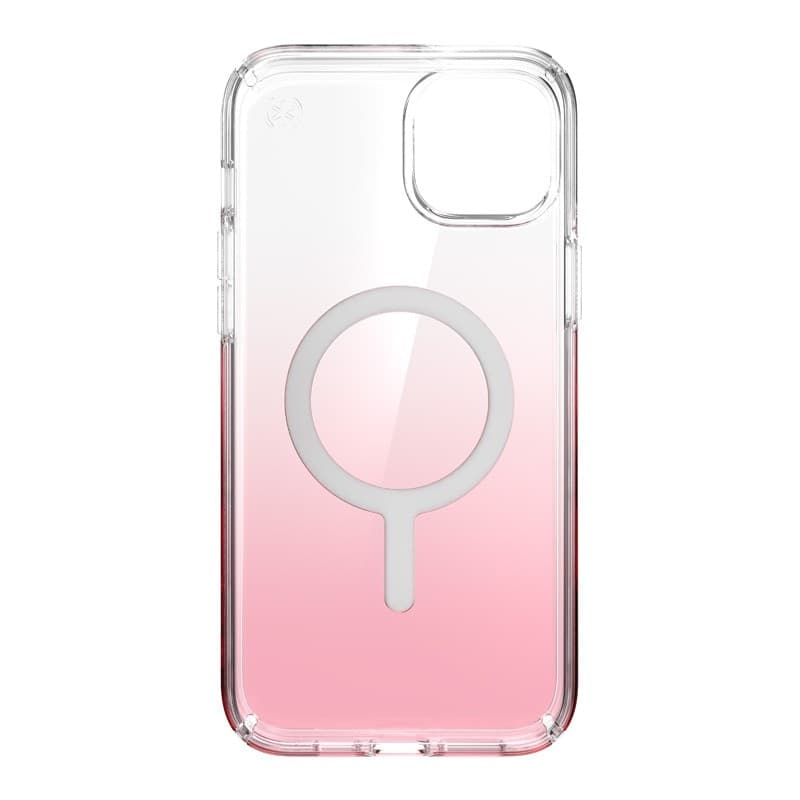 Speck Presidio Perfect-Clear + Ombre + MagSafe - Custodia per iPhone 15 Plus / 14 Plus con rivestimento MICROBAN (Trasparente / - 15