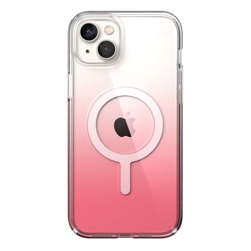 Speck Presidio Perfect-Clear + Ombre + MagSafe - Custodia per iPhone 15 Plus / 14 Plus con rivestimento MICROBAN (Trasparente / - 16