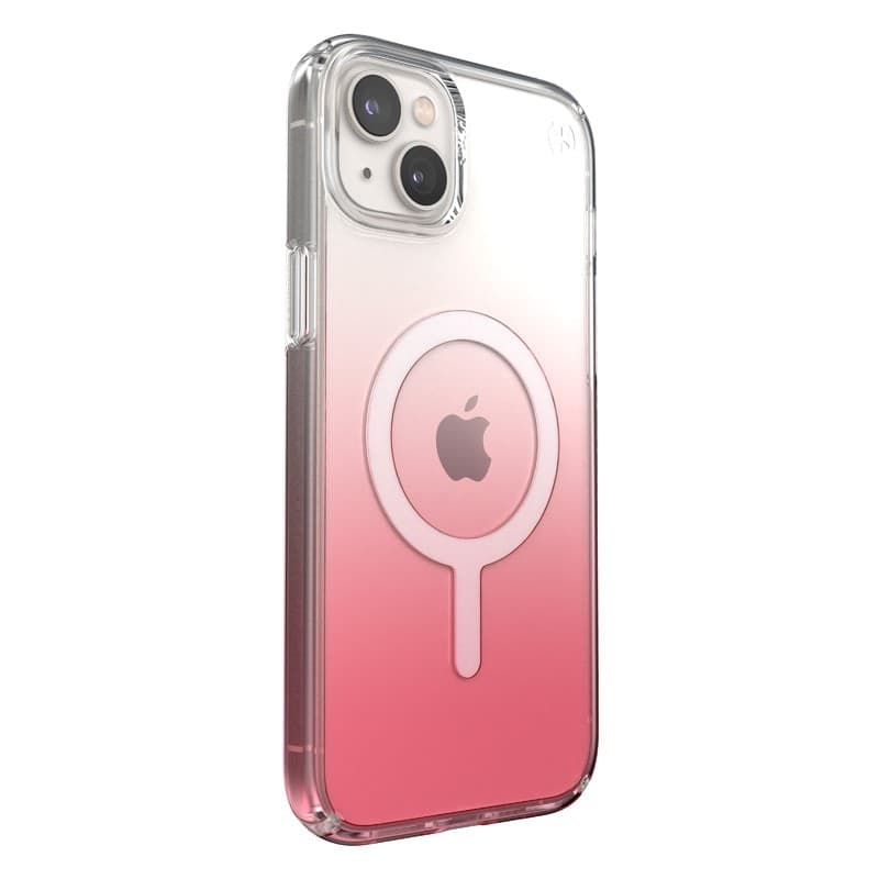 Speck Presidio Perfect-Clear + Ombre + MagSafe - Custodia per iPhone 15 Plus / 14 Plus con rivestimento MICROBAN (Trasparente / - 17