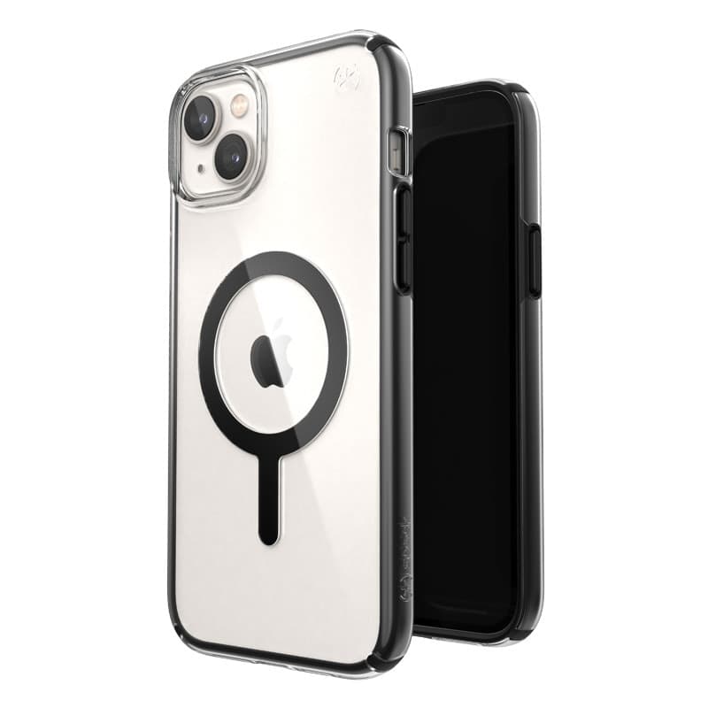 Speck Presidio Perfect-Clear con Impact Geometry + MagSafe - Custodia per iPhone 15 Plus / 14 Plus con rivestimento MICROBAN (tr