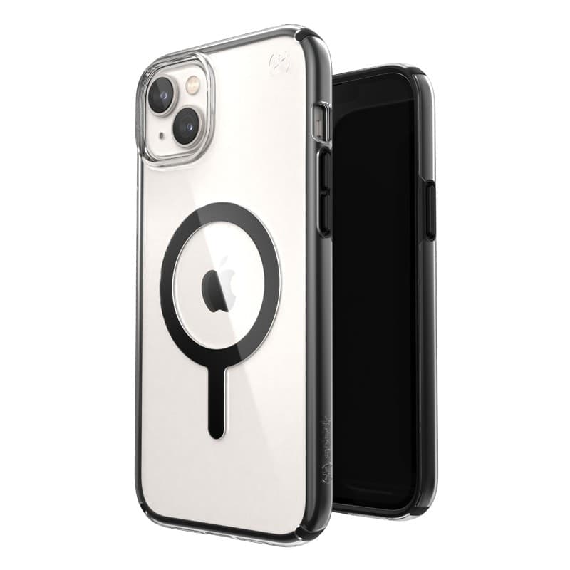Speck Presidio Perfect-Clear con Impact Geometry + MagSafe - Custodia per iPhone 15 Plus / 14 Plus con rivestimento MICROBAN (tr - 11