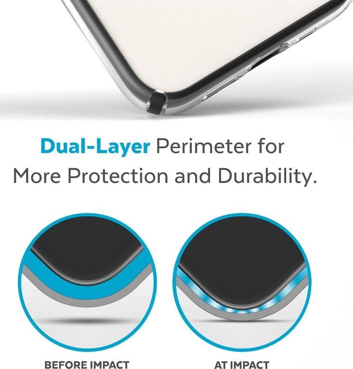 Speck Presidio Perfect-Clear con Impact Geometry + MagSafe - Custodia per iPhone 15 Plus / 14 Plus con rivestimento MICROBAN (tr - 16