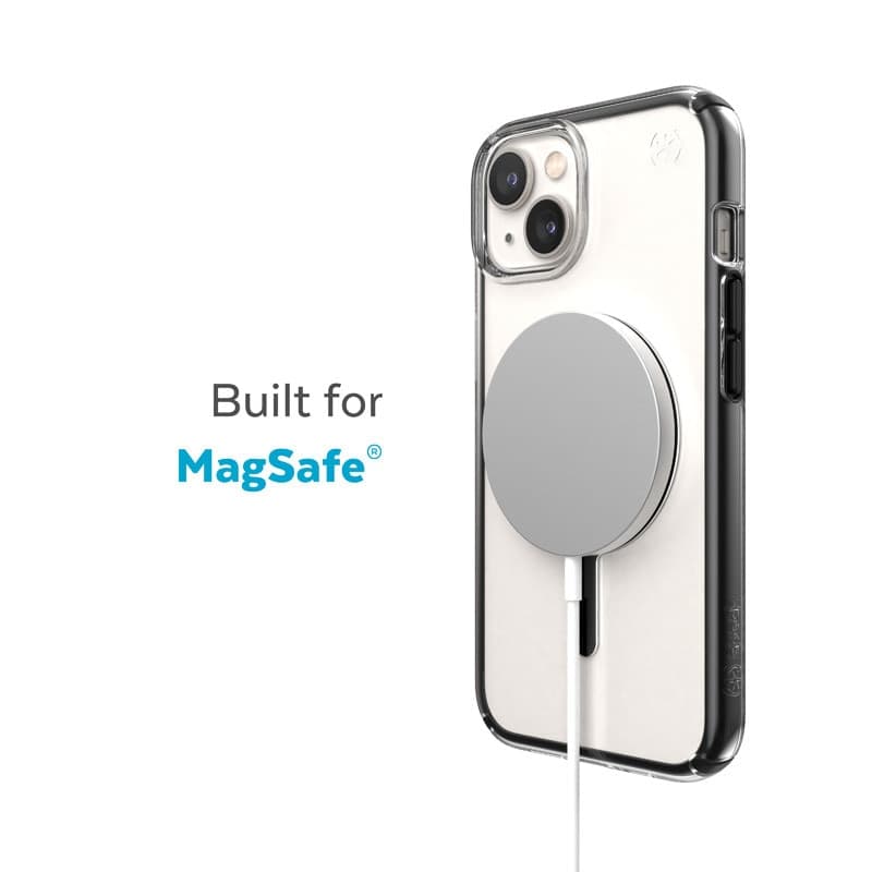 Speck Presidio Perfect-Clear con Impact Geometry + MagSafe - Custodia per iPhone 15 Plus / 14 Plus con rivestimento MICROBAN (tr - 5