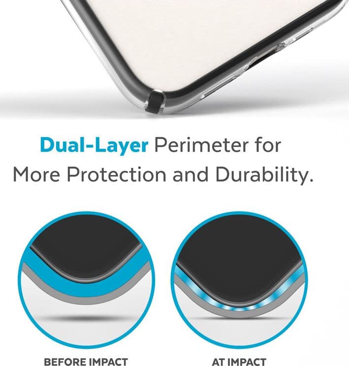 Speck Presidio Perfect-Clear con Impact Geometry + MagSafe - Custodia per iPhone 15 Plus / 14 Plus con rivestimento MICROBAN (tr - 6