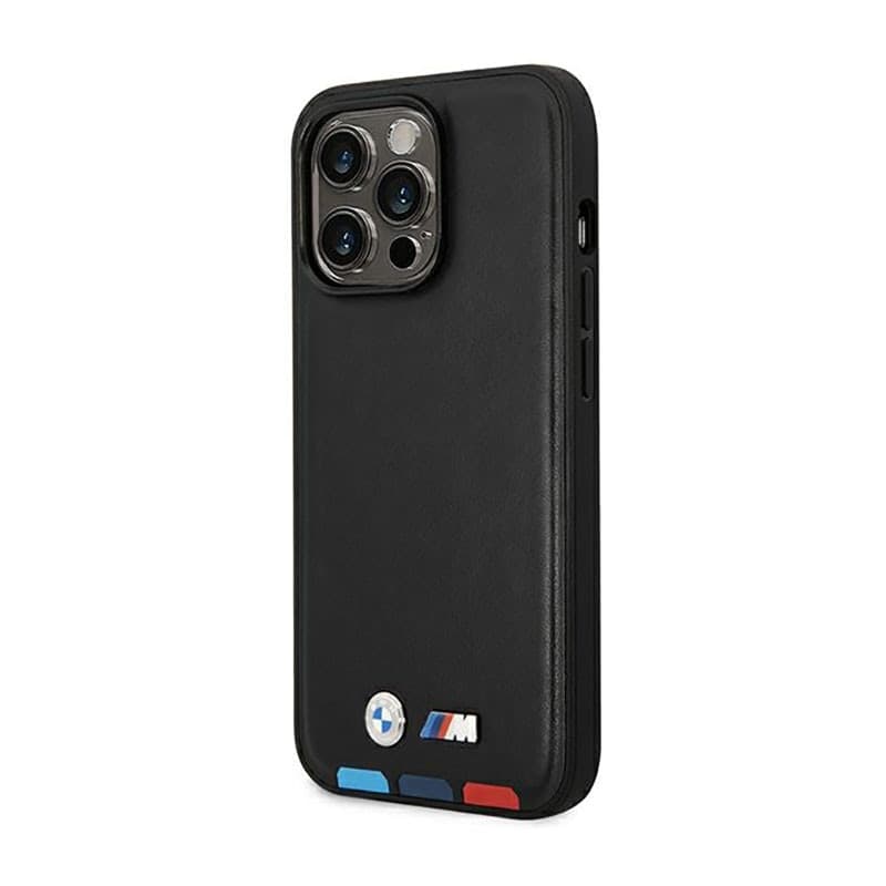 BMW Leather Hot Stamp Tricolor MagSafe - Case for iPhone 14 Pro (Black) - 2