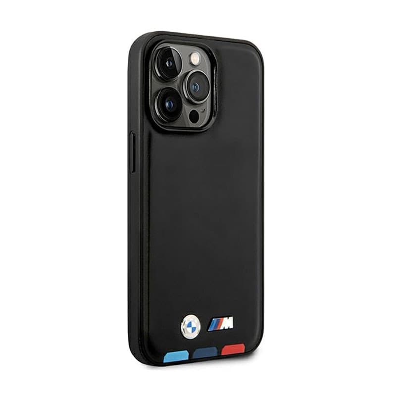 BMW Leather Hot Stamp Tricolor MagSafe - Case for iPhone 14 Pro (Black) - 12