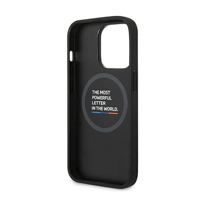 BMW Leather Hot Stamp Tricolor MagSafe - Case for iPhone 14 Pro (Black) - 15
