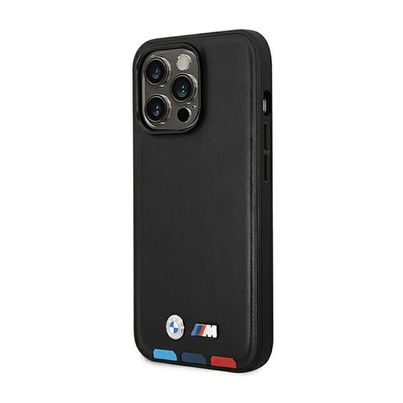 BMW Leather Hot Stamp Tricolor MagSafe - Case for iPhone 14 Pro (Black) - 10