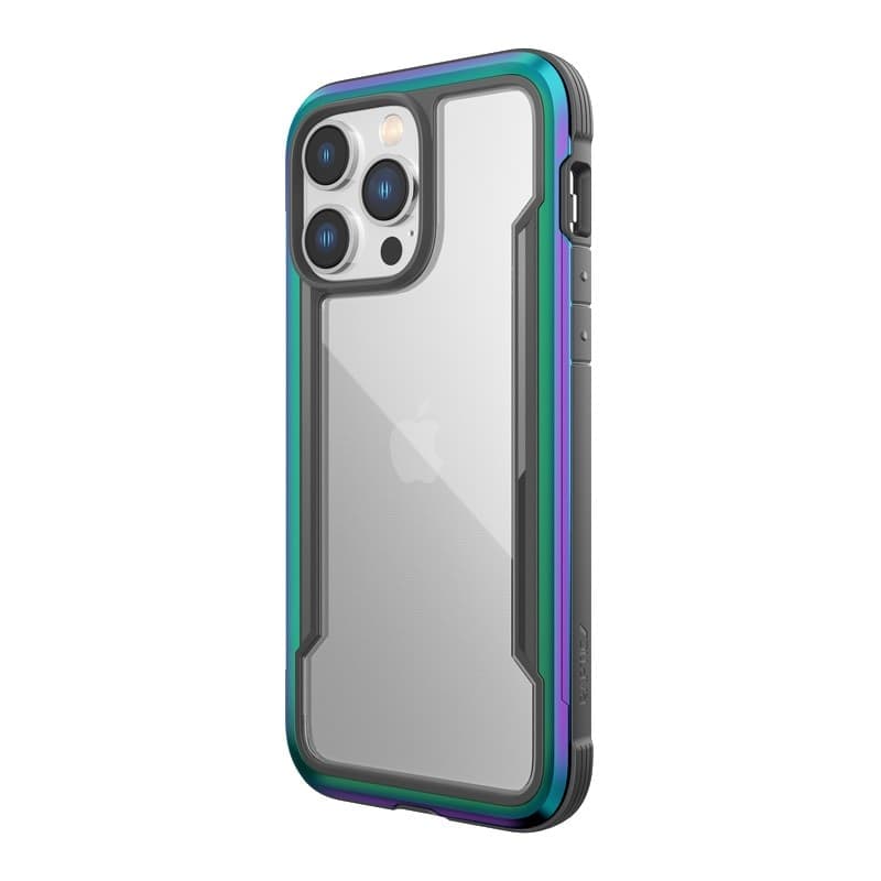 X-Doria Raptic Shield - Aluminum Case for iPhone 14 Pro Max (Drop-Tested 3m) (Iridescent) - 11
