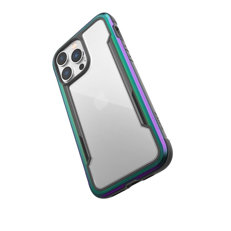 X-Doria Raptic Shield - Aluminum Case for iPhone 14 Pro Max (Drop-Tested 3m) (Iridescent) - 14