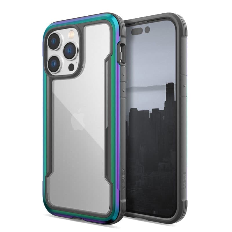 X-Doria Raptic Shield - Aluminum Case for iPhone 14 Pro Max (Drop-Tested 3m) (Iridescent) - 15