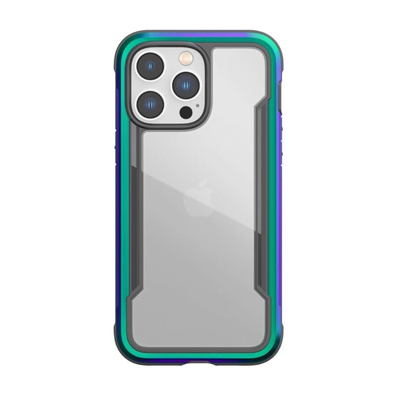 X-Doria Raptic Shield - Aluminum Case for iPhone 14 Pro Max (Drop-Tested 3m) (Iridescent) - 18