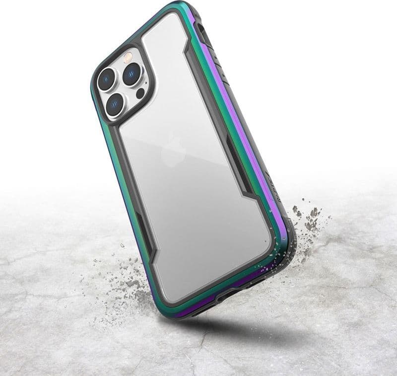 X-Doria Raptic Shield - Aluminum Case for iPhone 14 Pro Max (Drop-Tested 3m) (Iridescent) - 20