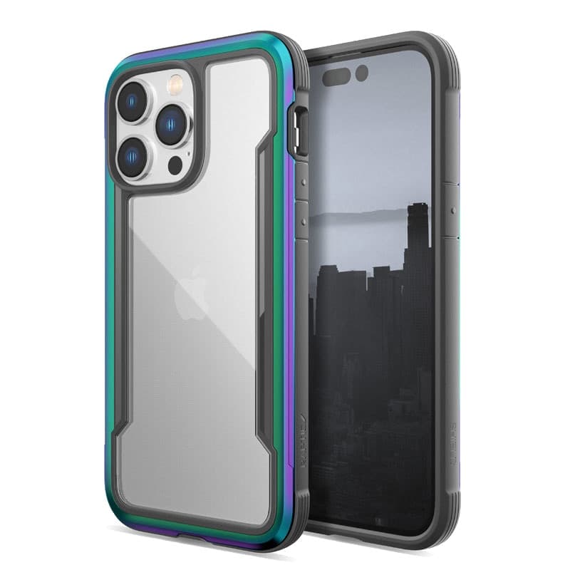 X-Doria Raptic Shield - Aluminum Case for iPhone 14 Pro Max (Drop-Tested 3m) (Iridescent) - 5