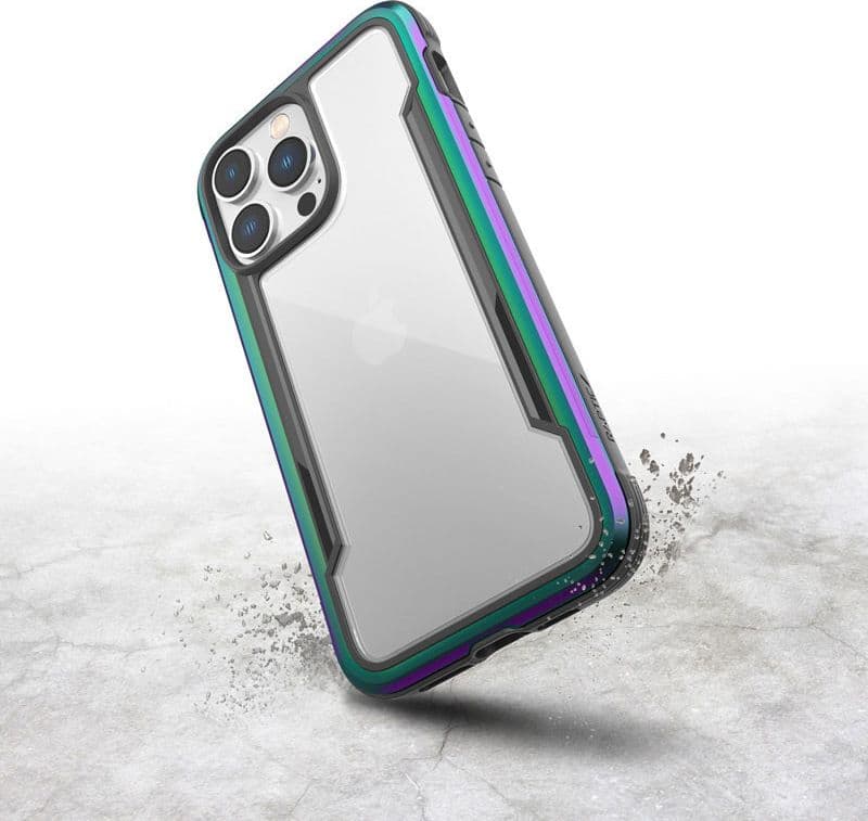 X-Doria Raptic Shield - Aluminum Case for iPhone 14 Pro Max (Drop-Tested 3m) (Iridescent) - 10