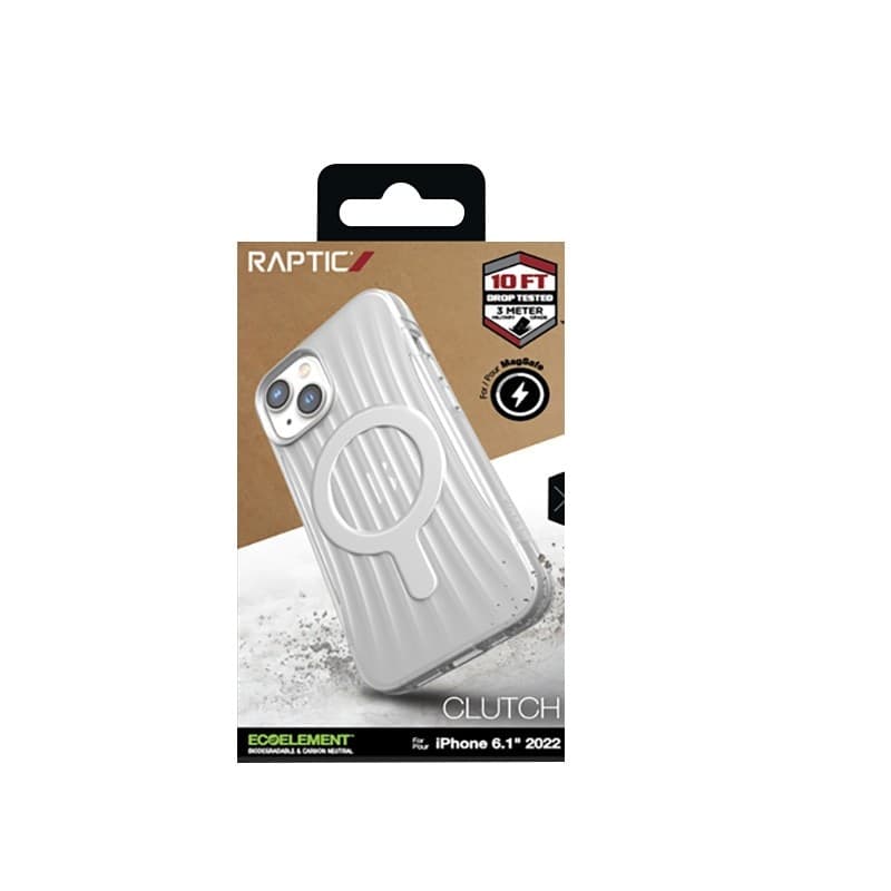 X-Doria Raptic Clutch MagSafe - Biodegradable case for iPhone 14 (Drop-Tested 3m) (Clear) - 16
