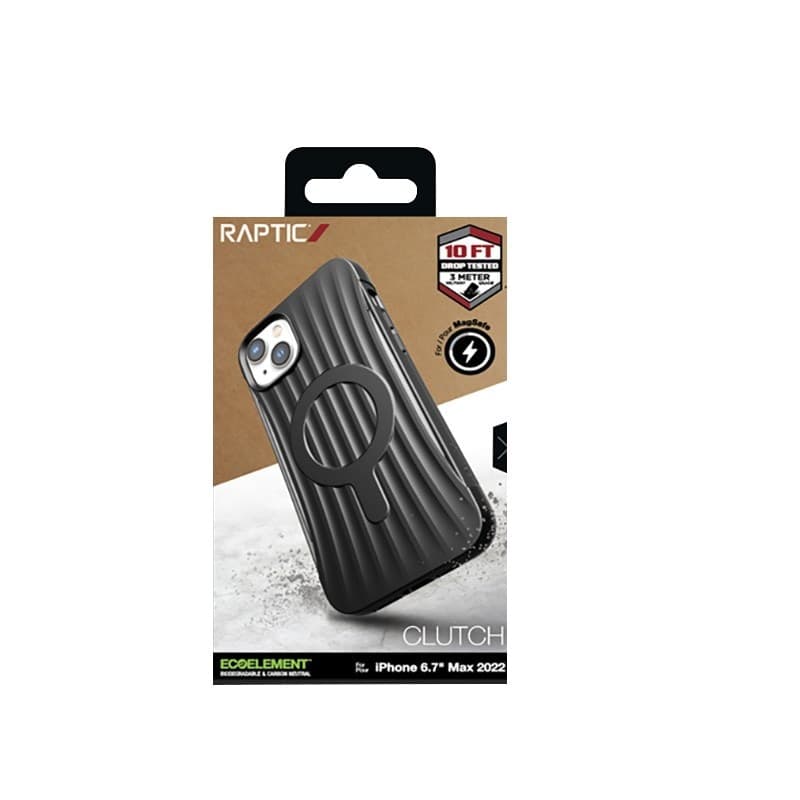 X-Doria Raptic Clutch MagSafe - Biodegradable case for iPhone 14 Plus (Drop-Tested 3m) (Black) - 18