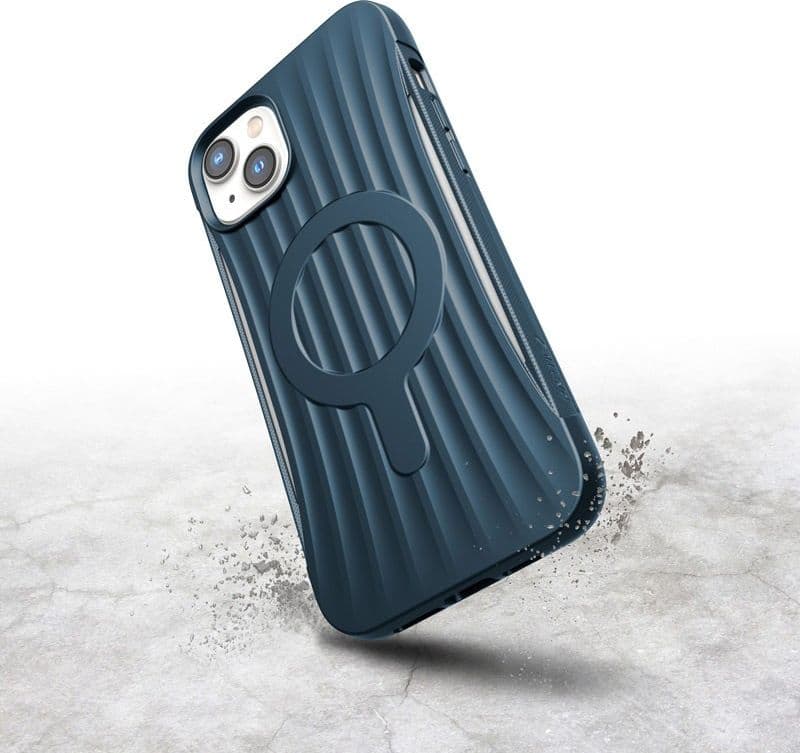 X-Doria Raptic Clutch MagSafe - Biodegradable case for iPhone 14 Plus (Drop-Tested 3m) (Marine Blue) - 15