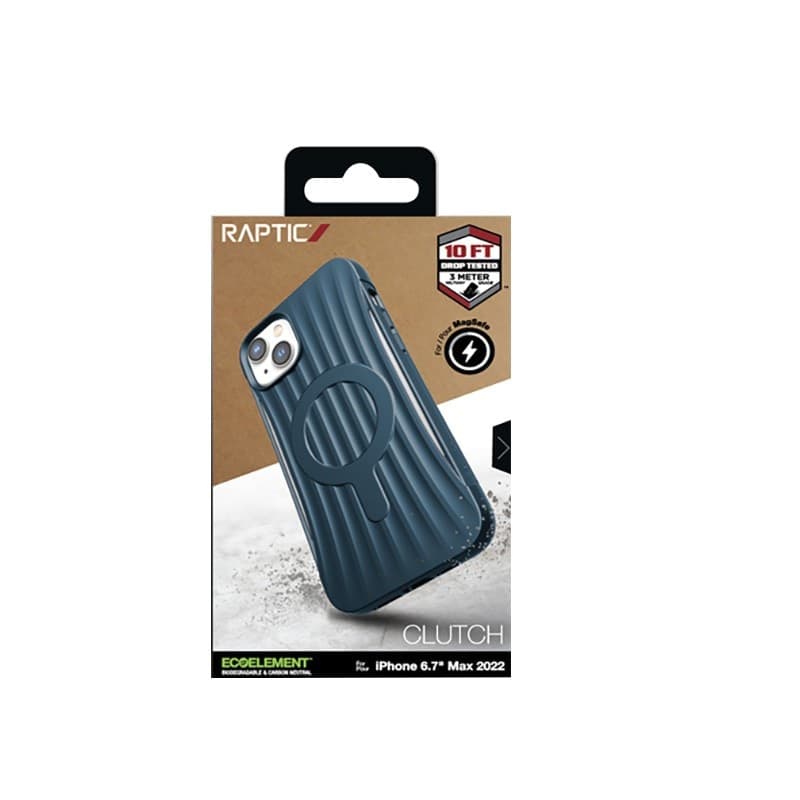 X-Doria Raptic Clutch MagSafe - Biodegradable case for iPhone 14 Plus (Drop-Tested 3m) (Marine Blue) - 18