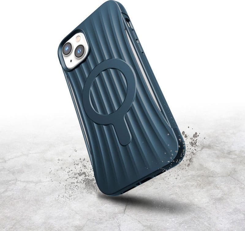 X-Doria Raptic Clutch MagSafe - Biodegradable case for iPhone 14 Plus (Drop-Tested 3m) (Marine Blue) - 6