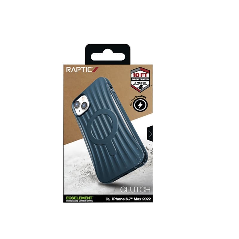 X-Doria Raptic Clutch MagSafe - Biodegradable case for iPhone 14 Plus (Drop-Tested 3m) (Marine Blue) - 9