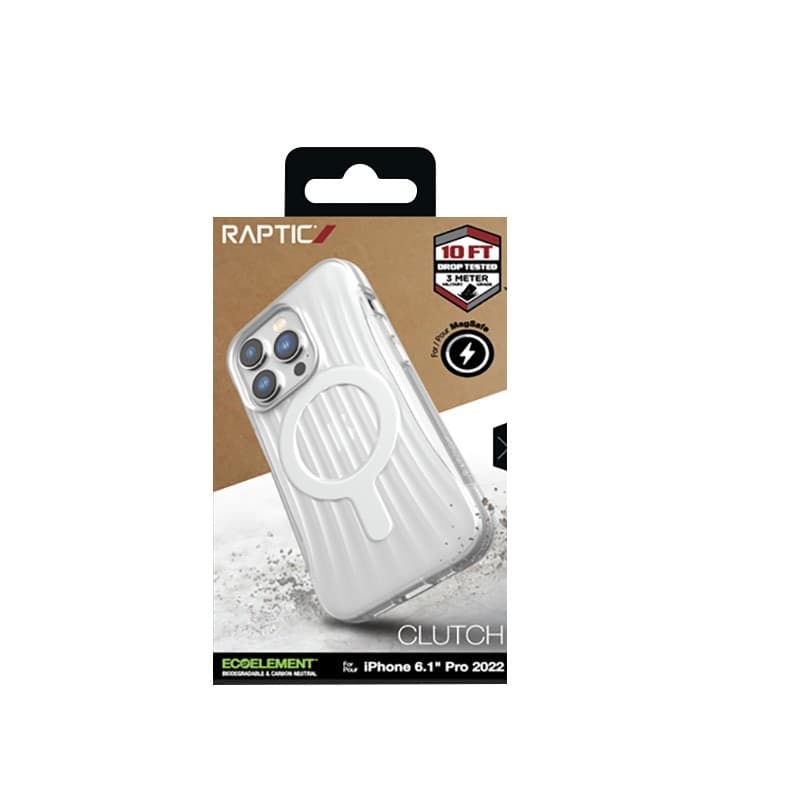 X-Doria Raptic Clutch MagSafe - Biodegradable case for iPhone 14 Pro (Drop-Tested 3m) (Clear) - 16