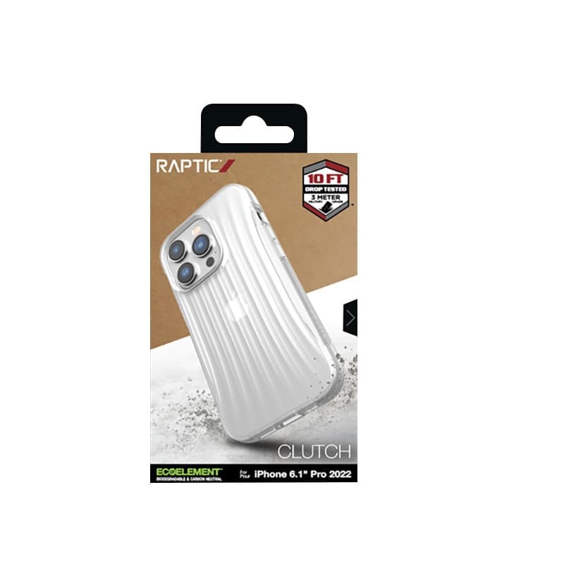 X-Doria Raptic Clutch - Biodegradable case for iPhone 14 Pro (Drop-Tested 3m) (Clear) - 8