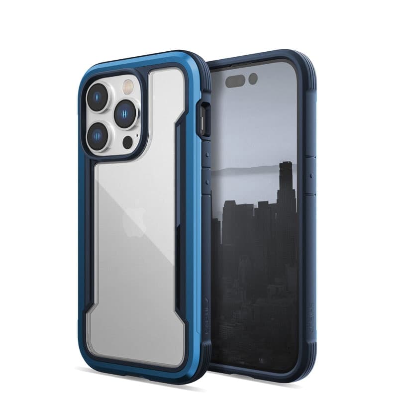 X-Doria Raptic Shield - Aluminum Case for iPhone 14 Pro (Drop-Tested 3m) (Marine Blue) - 5