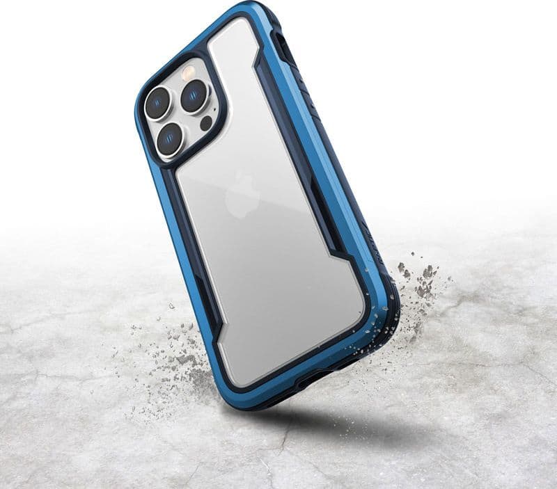 X-Doria Raptic Shield - Aluminum Case for iPhone 14 Pro (Drop-Tested 3m) (Marine Blue) - 10