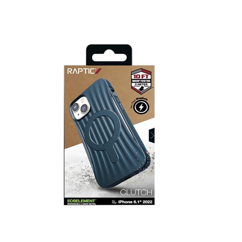 X-Doria Raptic Clutch MagSafe - Biodegradable case for iPhone 14 (Drop-Tested 3m) (Marine Blue) - 18