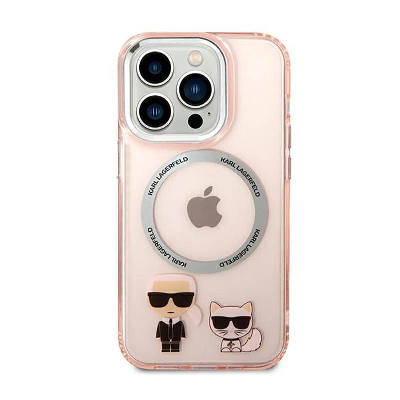 Karl Lagerfeld Karl&Choupette Aluminium MagSafe - Case for iPhone 14 Pro (Pink) - 3