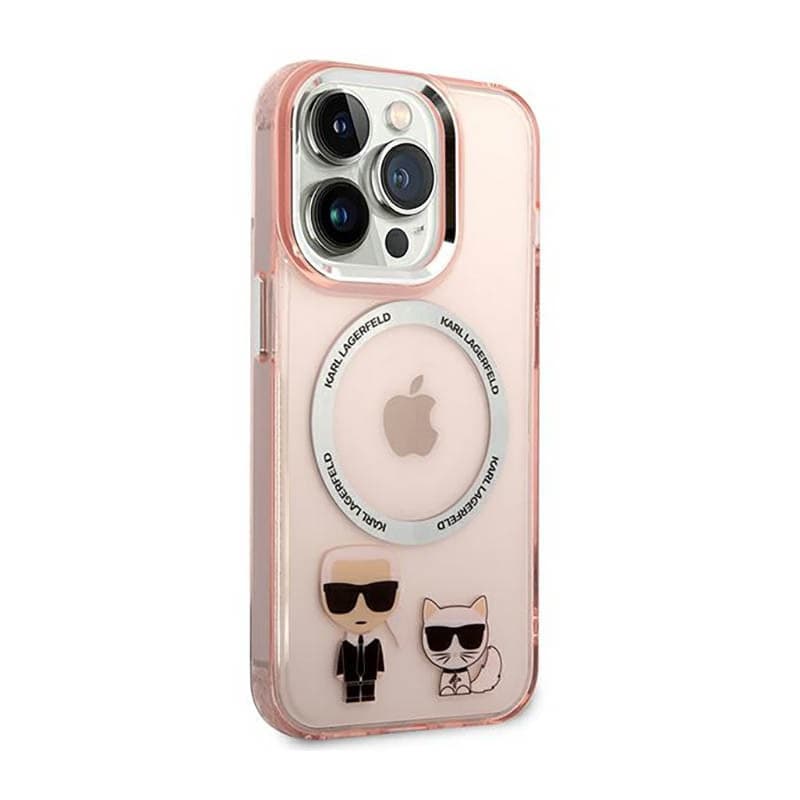 Karl Lagerfeld Karl&Choupette Aluminium MagSafe - Case for iPhone 14 Pro (Pink) - 4