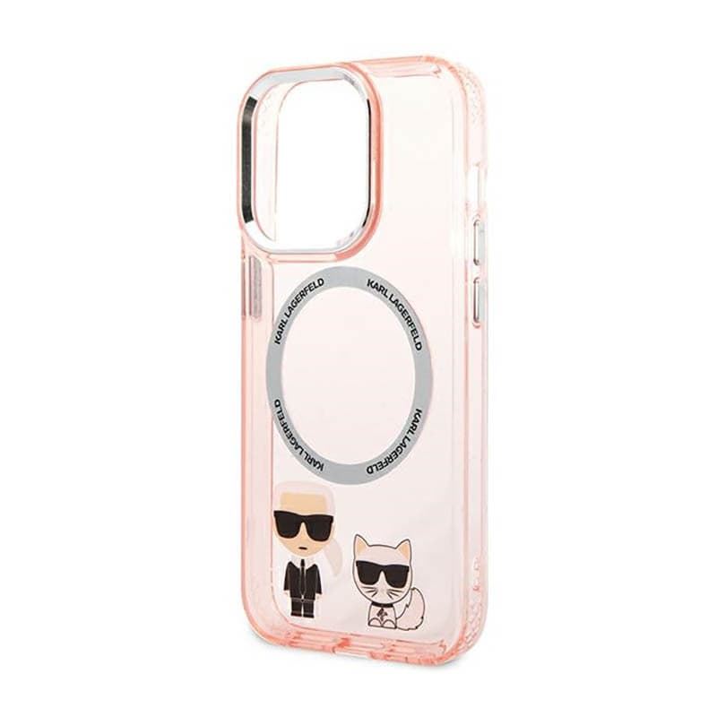 Karl Lagerfeld Karl&Choupette Aluminium MagSafe - Case for iPhone 14 Pro (Pink) - 6
