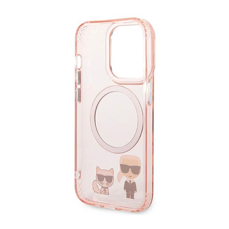 Karl Lagerfeld Karl&Choupette Aluminium MagSafe - Case for iPhone 14 Pro (Pink) - 7