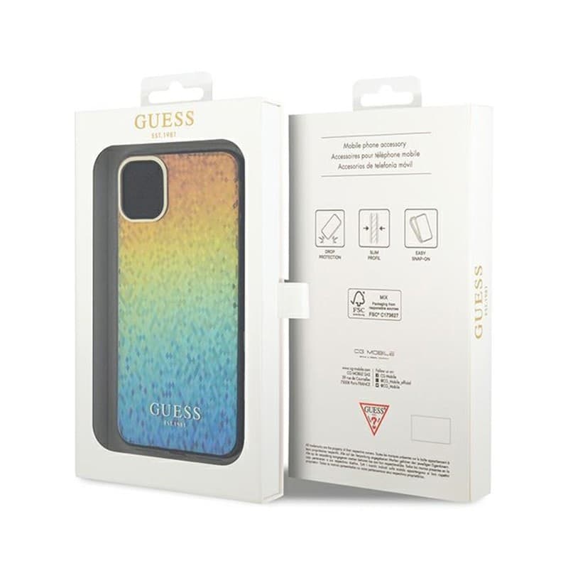 Guess IML Faceted Mirror Disco Iridescent - iPhone 11 Case (Iridescent) - 14