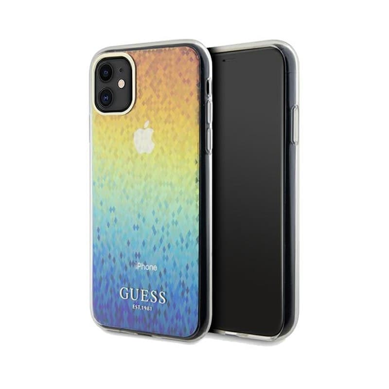 Guess IML Faceted Mirror Disco Iridescent - iPhone 11 Case (Iridescent) - 8