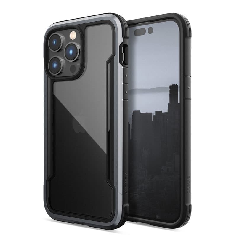X-Doria Raptic Shield - Aluminum Case for iPhone 14 Pro Max (Drop-Tested 3m) (Black) - 5