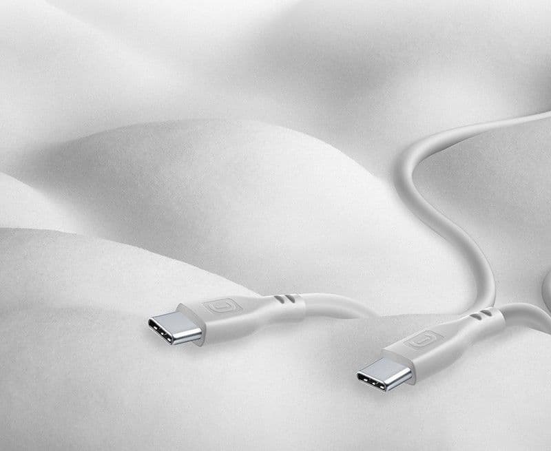 Cellularline Soft Cable - USB-C to USB-C cable 1.2 m (grey) - 7