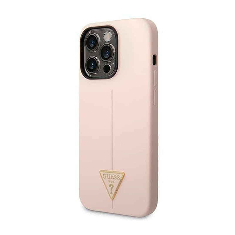 Guess Silicone Triangle Logo - Case for iPhone 14 Pro Max (Pink) - 2