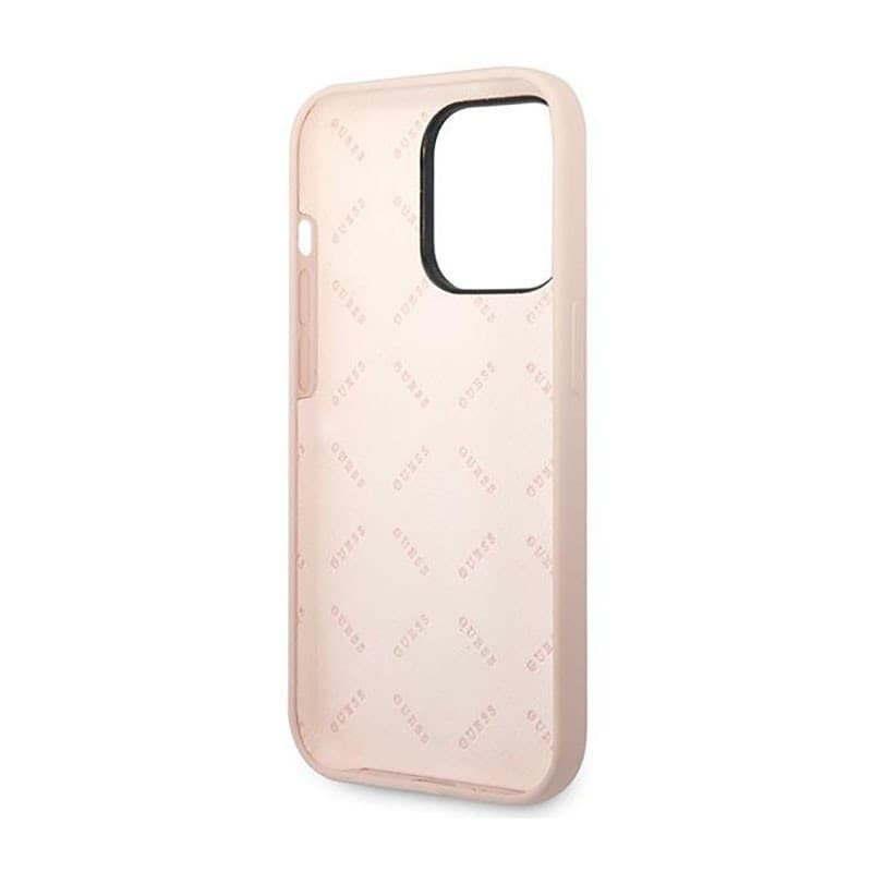 Guess Silicone Triangle Logo - Case for iPhone 14 Pro Max (Pink) - 15