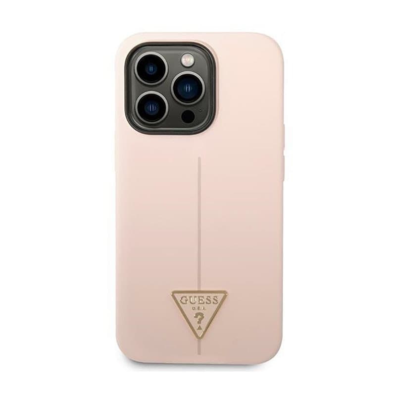 Guess Silicone Triangle Logo - Case for iPhone 14 Pro Max (Pink) - 3