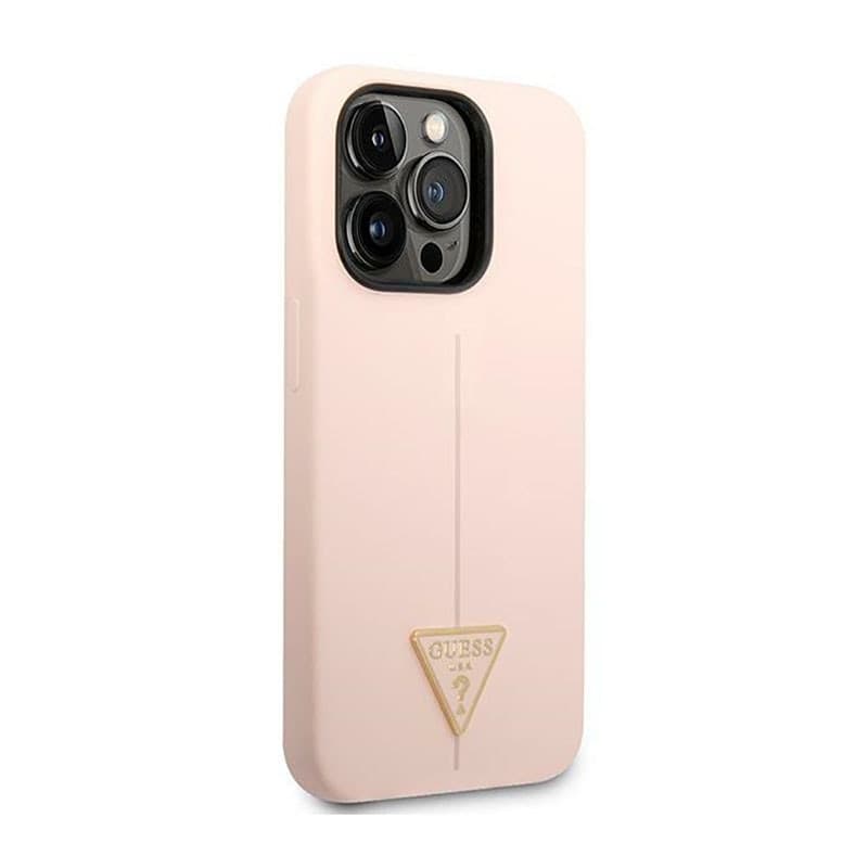 Guess Silicone Triangle Logo - Case for iPhone 14 Pro Max (Pink) - 4