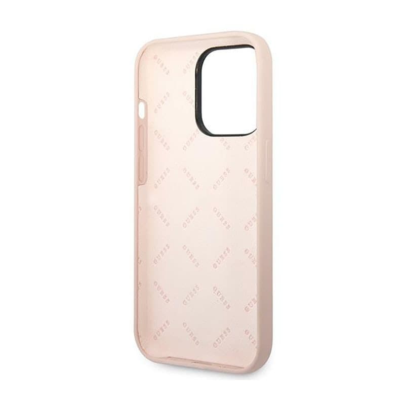 Guess Silicone Triangle Logo - Case for iPhone 14 Pro Max (Pink) - 7