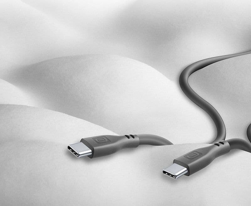 Cellularline Soft Cable - USB-C to USB-C cable 1.2 m (black) - 2