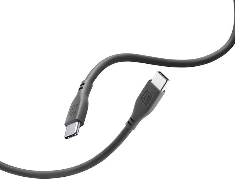 Cellularline Soft Cable - USB-C to USB-C cable 1.2 m (black) - 6