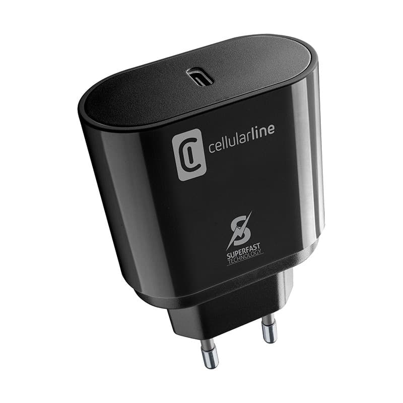 Cellularline - USB-C Super Fast Charger 25W (Designed for Samsung) (black) - 3