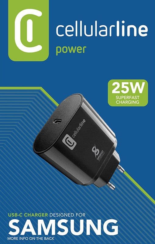 Cellularline - USB-C Super Fast Charger 25W (Designed for Samsung) (black) - 4